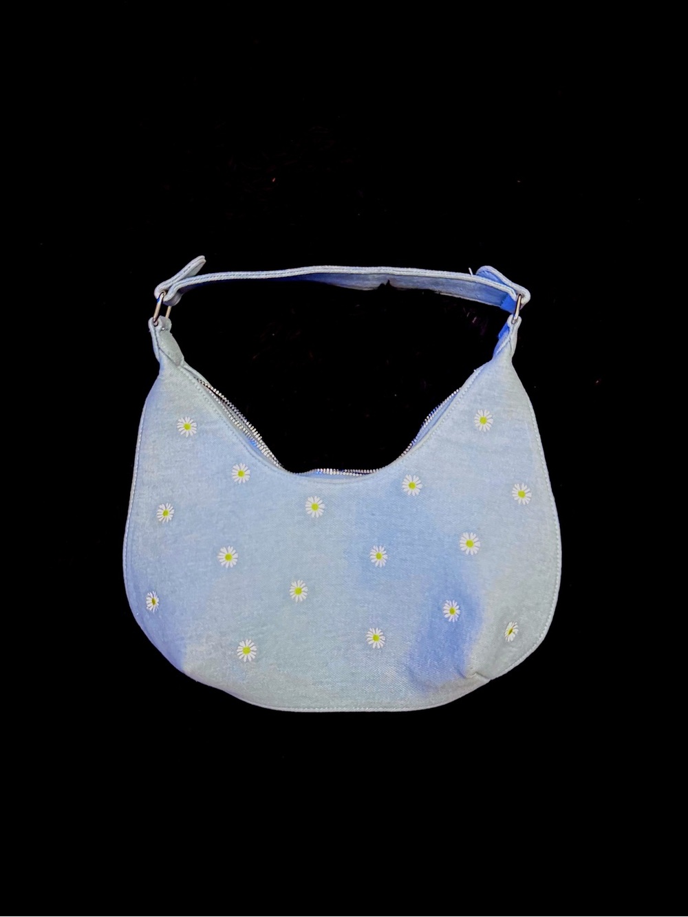SkinnyDip London Daisy Embroidered Light Blue Shoulder Bag